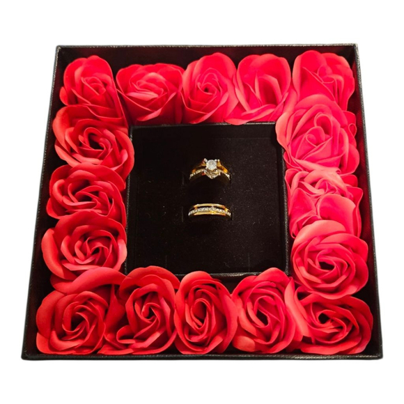 Women's Unbranded Gold Cubic Zirconia Ring Set, One Size - Picture 3 of 7